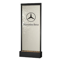 Grande Black Onyx and Clear Glass Floor Fountain - Indoor Fountains