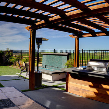 Del Sur 2 - A Wood Pergola Helps Provide Shade