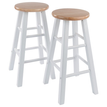 Element 2-Pc Counter Stool Set, Natural And White