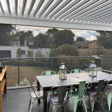 Louvered Roof Pergola With Led Lights In Falls Church, VA