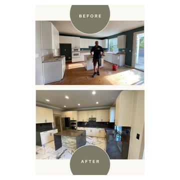 Before & After: Contemporary Marble Kitchen Makeover