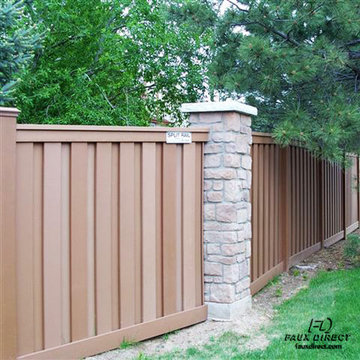 Fence with Faux Brick Posts