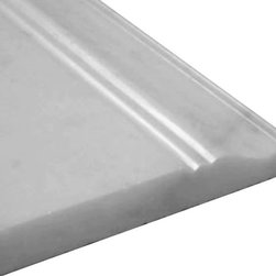 Statuary Crystal Marble Italian White Statuario 3/4" Baseboard Molding Polished - Home Accessories & Decor
