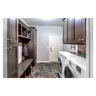 Cozy Woodland Custom Home - Craftsman - Laundry Room - Omaha - by ...