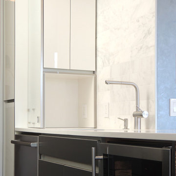 Custom High-Gloss Cabinet in Award Winning Contemporary Penthouse