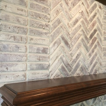 Fireplace Brick whitewash