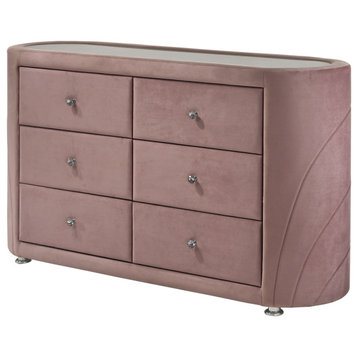 ACME Salonia Dresser, Pink Velvet