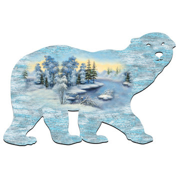 Polar Bear Scenic Ornament, Set of 3