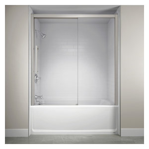 Jacuzzi Sx59 59 High X 60 Wide Sliding Semi Frameless Tub Door