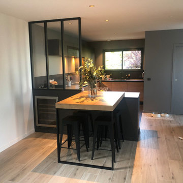 Cuisine Bois avec Plan de travail Dekton - Lyon 6