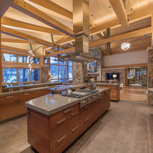 Kitchen island cook top vent hood