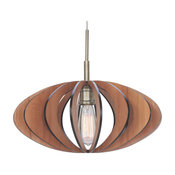 Woodbridge Lighting 14023CBR-W1D1CH Canopy 1 Light Pendant