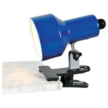 Lite Source LS-114 Clip-On II 1 Light Clamp On Lamp - Blue