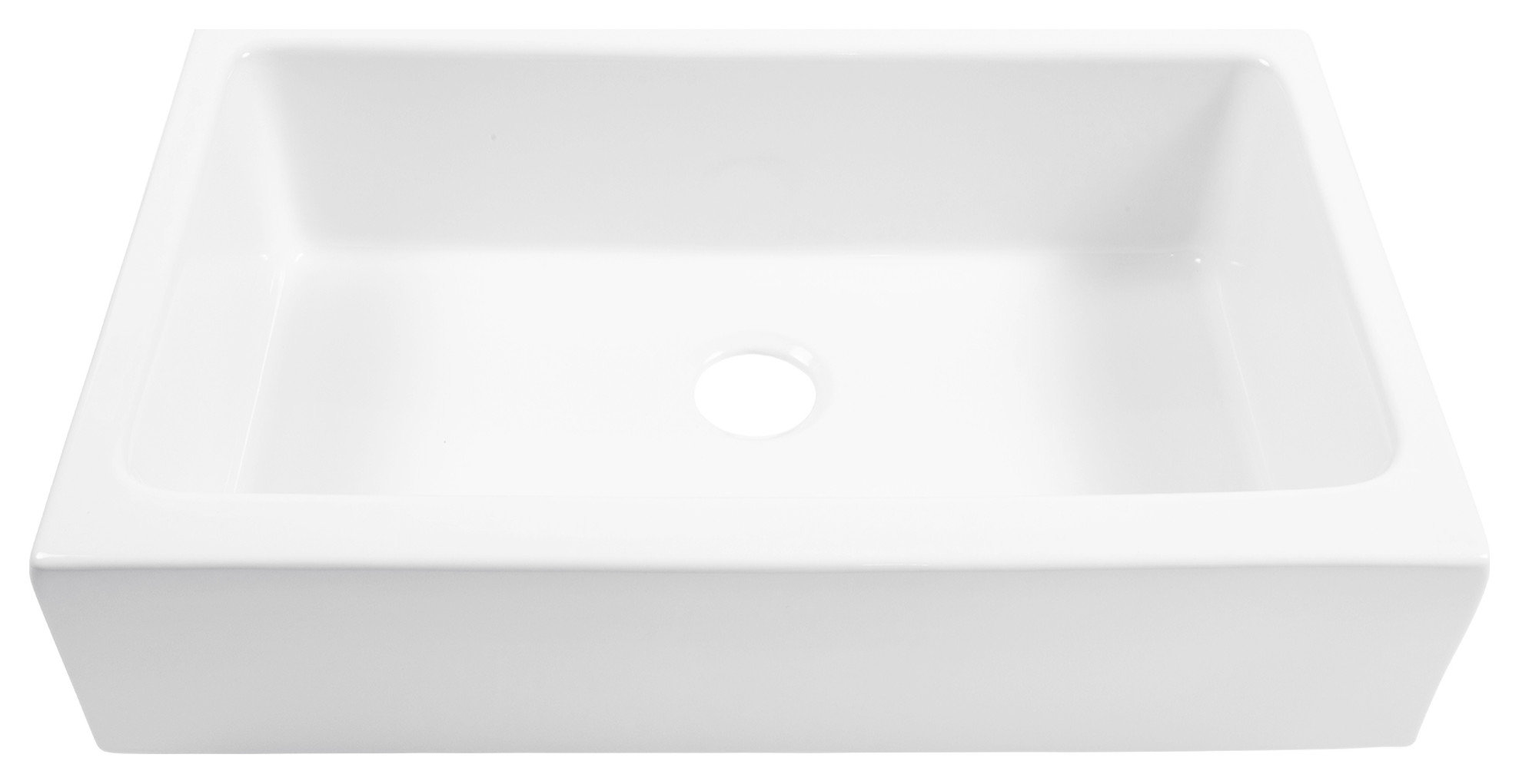 Grace Fireclay 34″ Single Bowl Quick-Fit Farmhouse Undermount Kitchen Sink Kit