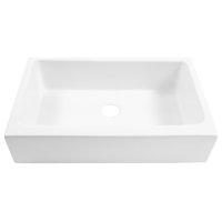 Grace Fireclay 34″ Single Bowl Quick-Fit Farmhouse Undermount Kitchen Sink Kit