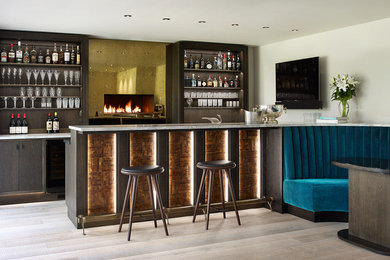 Modern home bar in Cheshire.