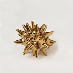 Small Gold Urchin Object | Pulp Home - Home Decor