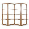 Sunny Designs Doe Valley 80" Wood Room Divider/Bookcase in Taupe Brown