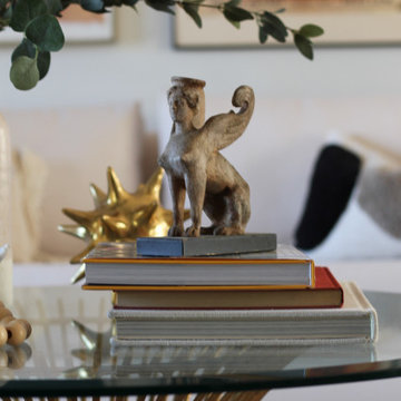Small Vintage Table Statue on Cocktail Table Styling