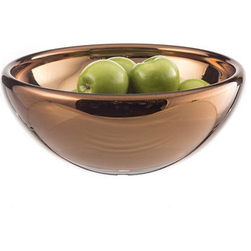13" Plated Bowl-Low, 13" Diameter Chocolate Plated