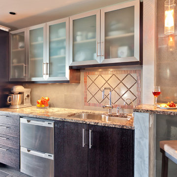 Puget Sound Waterfront Home, Basement transformation and Living Room Facelift