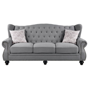 Ergode Sofa With 2 Pillows Gray Fabric