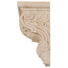 Hand-Carved Acanthus Leaf Corbel, Alder, 10"H