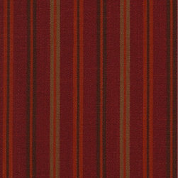 Taupe Hudson Yarn Dyed Striped Blackout Fabric - Upholstery Fabric