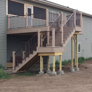 Trex Transcend Rope Swing Deck with Trex Reveal Bronze Rail