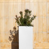Veradek Block Series Pedestal Planter, White, Tall