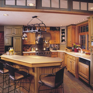 Traditional Glazed Birch Kitchen