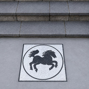 Medallion Marble mosaic - Black Horse