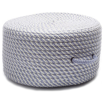 Colonial Mills Pouf Bright Twist Pouf Amethyst and White Round