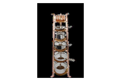 Solid Copper Cookware stands and Pot Racks