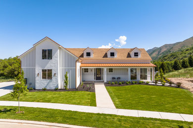Inspiration for a craftsman exterior home remodel in Salt Lake City