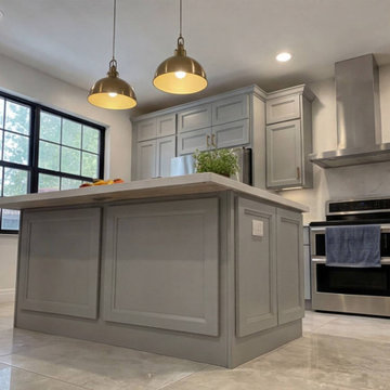 L-Shaped Kitchen Remodel with Island in Miramar, FL