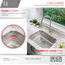 23"L x 18"W Stainless Steel Single Basin Dual mount Kitchen Sink with Strainer
