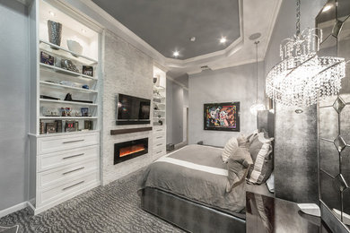 Contemporary bedroom in Miami.