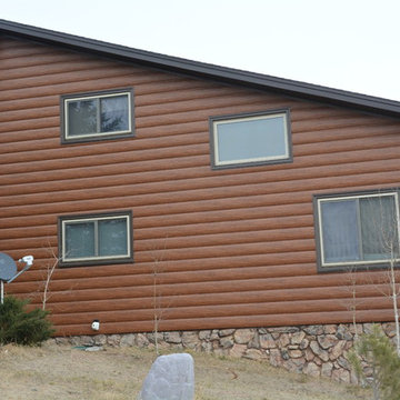 Custom Log Home - Steel Log Siding Cheyenne, WY