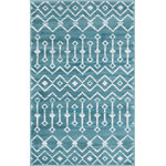 Unique Loom - Rug Unique Loom Moroccan Trellis Teal Rectangular 3'3x5'3 - With pleasant geometric patterns based on traditional Moroccan designs, the Moroccan Trellis collection is a great complement to any modern or contemporary decor. The variety of colors makes it easy to match this rug with your space. Meanwhile, the easy-to-clean and stain resistant construction ensures it will look great for years to come.