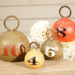 Decorative Metal Dumbbells, set of 4 - Products