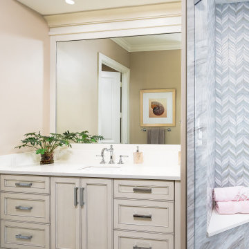 2019 Project - Bathroom with Chevron Tile