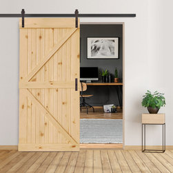 K-Bar Barn Door Slab DIY Kit - Unfinished Knotty Pine - Products