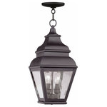 Livex Lighting - Livex Lighting 2604-07 Exeter - 2 Light Outdoor Pendant Lantern in Exeter Style - Finished in charcoal with clear water glass, thisExeter 2 Light Outdo Bronze Clear Water GUL: Suitable for damp locations Energy Star Qualified: n/a ADA Certified: n/a  *Number of Lights: 2-*Wattage:60w Candelabra Base bulb(s) *Bulb Included:No *Bulb Type:Candelabra Base *Finish Type:Bronze