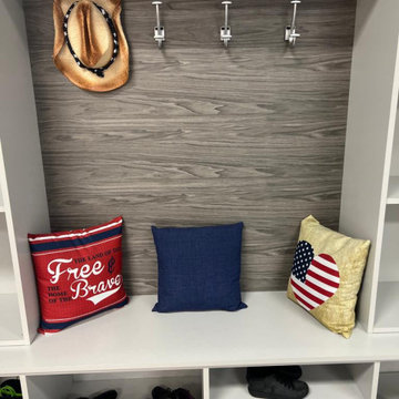 Mudroom Design with Diverse Storage Options