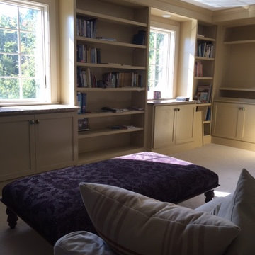 Custom Built in Bookcases and Fireplace Mantles