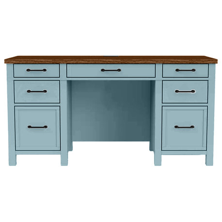 Modern Executive Office Desk, Interesting Aqua