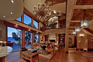 Elegant living room photo in Vancouver