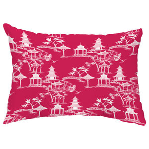 New Indoor/Outdoor 20x20 Filled Square Pillow Pink Red Plaid Navy Berry Vine 