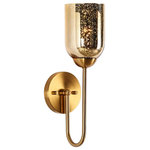 LNC - LNC Nicomedes 1-Light Modern Glam Gold Wall Sconce - At LNC, we always believe that Classic is the Timeless Fashion, Liveable is the essential lifestyle, and Natural is the eternal beauty. Every product is an artwork of LNC, we strive to combine timeless design aesthetics with quality, and each piece can be a lasting appeal.